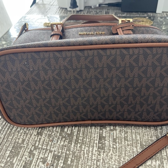 Michael Kors Chocolate Monogram Satchel - Picture 9 of 10
